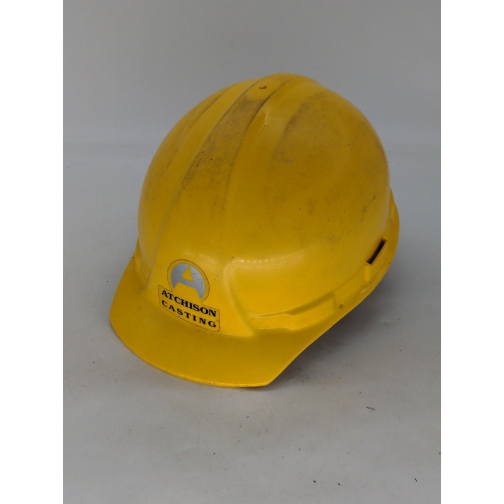 Vintage AO  LR hard hat Suspension Good 1994 Yellow "Atchison Casting"